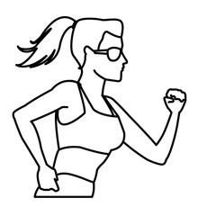 Fototapeta na wymiar Fitness woman profile icon vector illustration graphic design