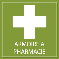 Fototapeta premium Logo armoire à pharmacie.