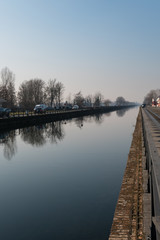 Fototapeta premium view of Trezzano sul naviglio,italy