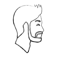 Man silhouette head icon vector illustration graphic design