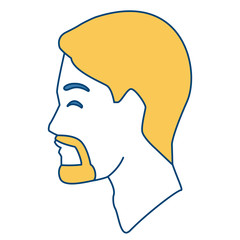 Man silhouette head icon vector illustration graphic design