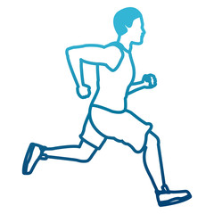 Fitness man running icon vector illustration graphic design