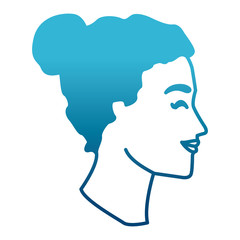 Woman head silhouette icon vector illustration graphic design