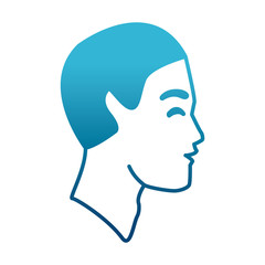 Man silhouette head icon vector illustration graphic design