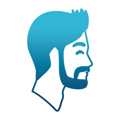 Man silhouette head icon vector illustration graphic design