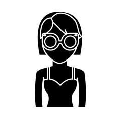 hipster woman icon