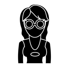 hipster woman icon