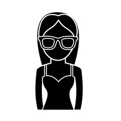 hipster woman icon