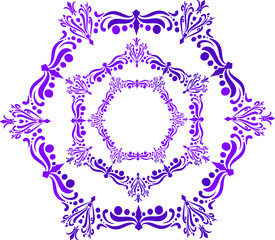 A hexagon arabesque in purple