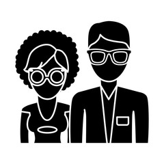 hipster couple icon