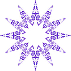 Obraz premium A star arabesque in purple