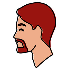 Man silhouette head icon vector illustration graphic design