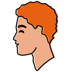 Man silhouette head icon vector illustration graphic design