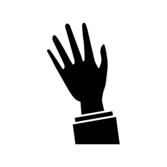 Obraz premium Hand with palm open icon vector illustration graphic design