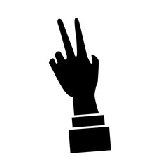 Fototapeta premium Hand peace symbol icon vector illustration graphic design