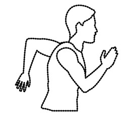 Fitness man running icon vector illustration graphic design