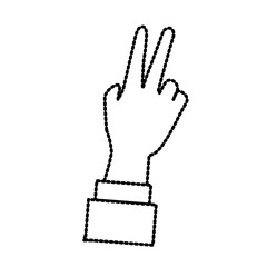 Hand peace symbol icon vector illustration graphic design