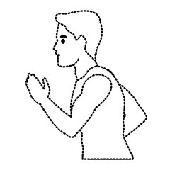 Fitness man running icon vector illustration graphic design