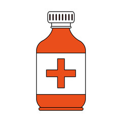 Fototapeta premium Medicine bottle isolated icon vector illustration graphic design