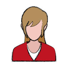 Woman avatar faceless