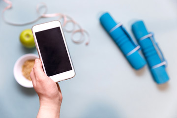 Smartphone app for sport workout, home training schelude