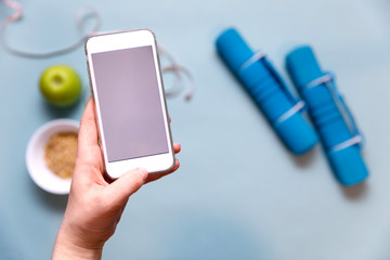 Smartphone app for sport workout, home training schelude