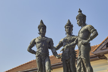 Fototapeta na wymiar Three Kings Monument, Chiang Mai, Thailand