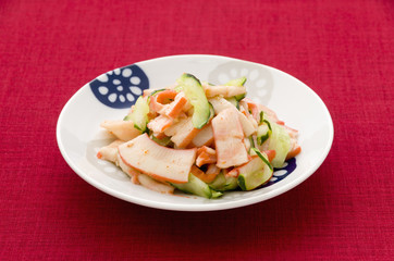 中華いかとキュウリの和え物