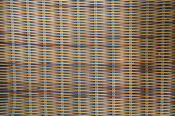 Close up on the texture of bamboo weave craft background