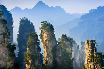Landscape of Zhangjiajie. Taken from Old House Field. Located in Wulingyuan Scenic and Historic...