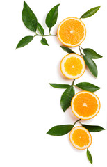 Fruit background - oranges.