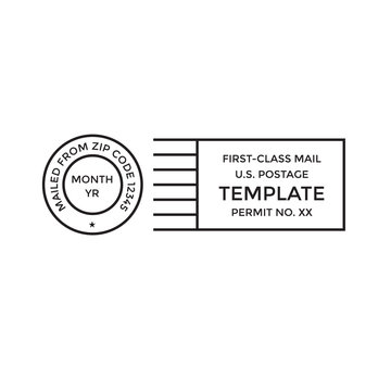 Postal cancellation First Class mail Postage Paid mark