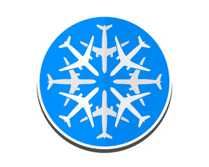 ornament plane airport flight airline airway image symbol icon