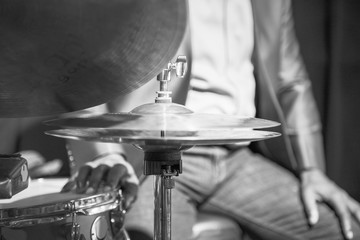 Drummer performing in an event