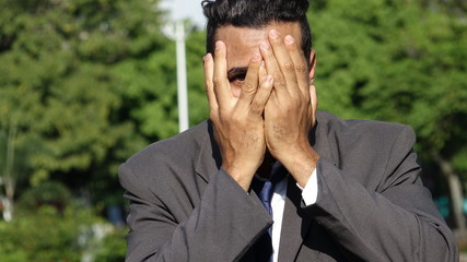 Ashamed Business Man