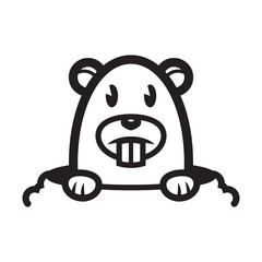 Hapy Groundhog Day Illustration