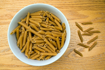 Bowl of Whole Wheat Pasta - Penne Noodles