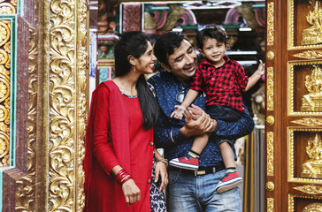 Fototapeta na wymiar Indian family spendingt time together
