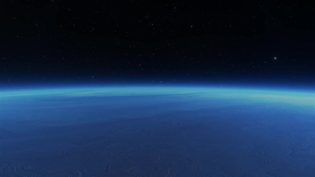 Extrasolar Kepler Planet Flyby Blue Haze