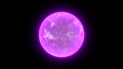 abstract energy ball science background purple loop