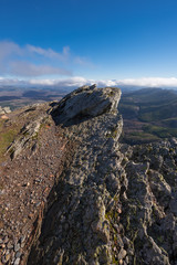 Mountain landscape in Pena the Francia, famous destination in Salamanca, Spain.