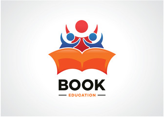 Book Education Logo Template Design Vector, Emblem, Design Concept, Creative Symbol, Icon