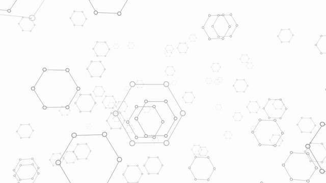 Abstract hexagon pattern - seamless looping, alpha channel and 4K
