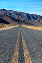 Fototapeta na wymiar Entrance Road to Death Valley National Park, California, United States
