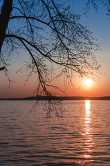 Fototapeta na wymiar Sunset On Lake