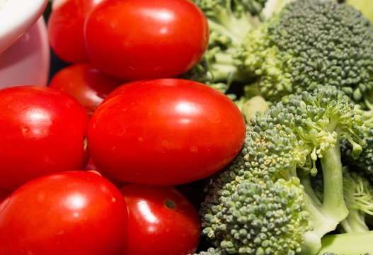 Small Tomatoes and Broccoli