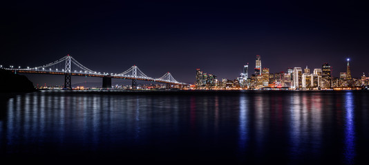 Fototapeta na wymiar San Francisco Night Skyline, California, United States