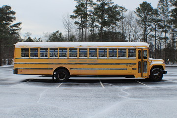 School Bus with Snow © Jeff