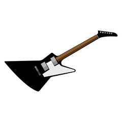 Electric Rock Star Guitar Vector Illustration Graphic