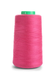 Spool of sewing thread on white background